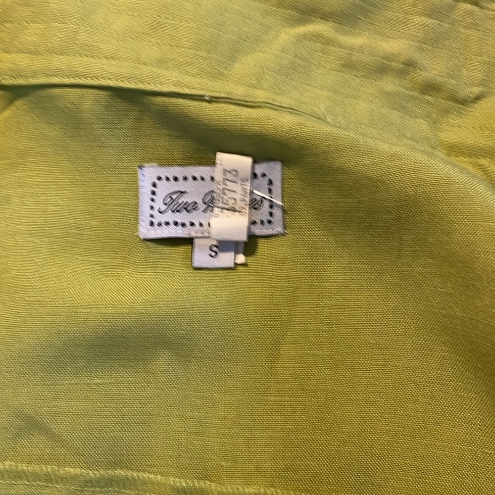 Linen blend green jacket - Picture 6 of 7